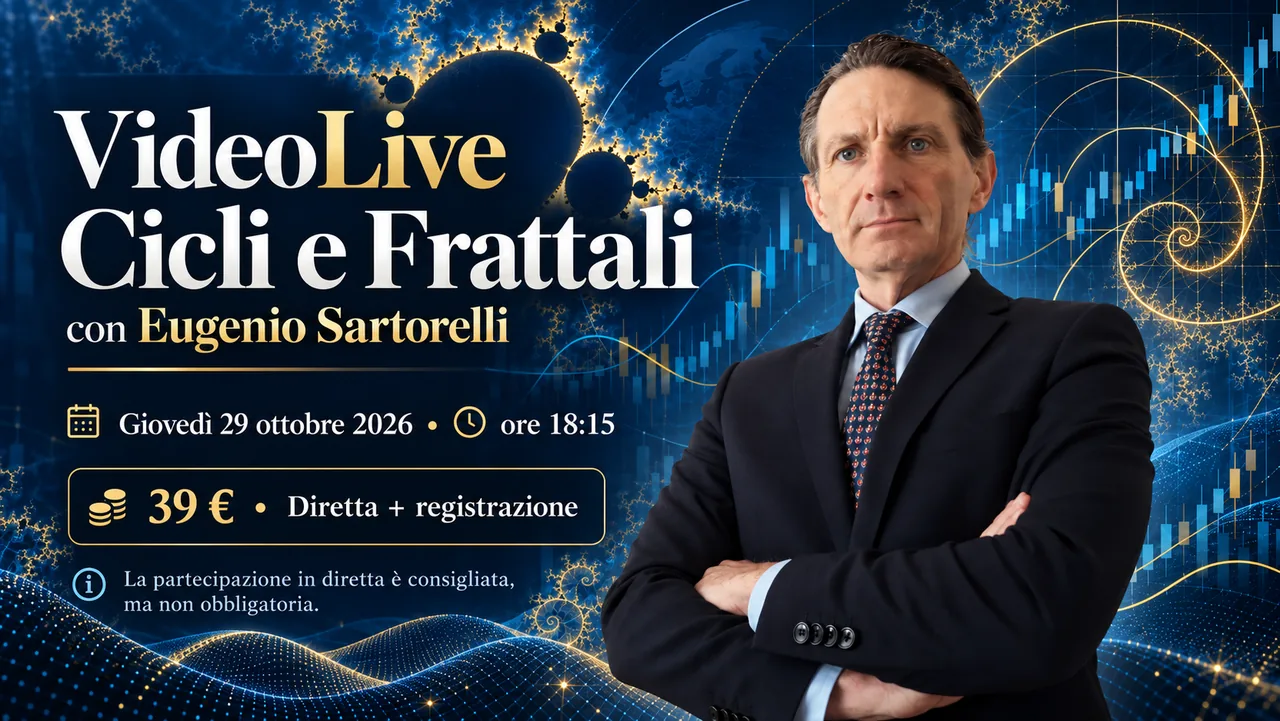 VideoLive Cicli e Frattali con Eugenio Sartorelli: giovedì 29 ottobre 2026, ore 18:15, 39 euro, diretta e registrazione